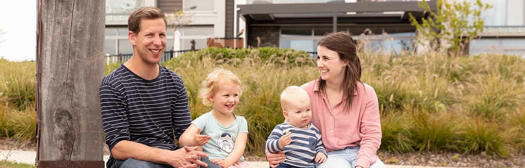 Happy-family-enjoying-the-sun-and-lifestyle-in-silverstream-north-cantebury