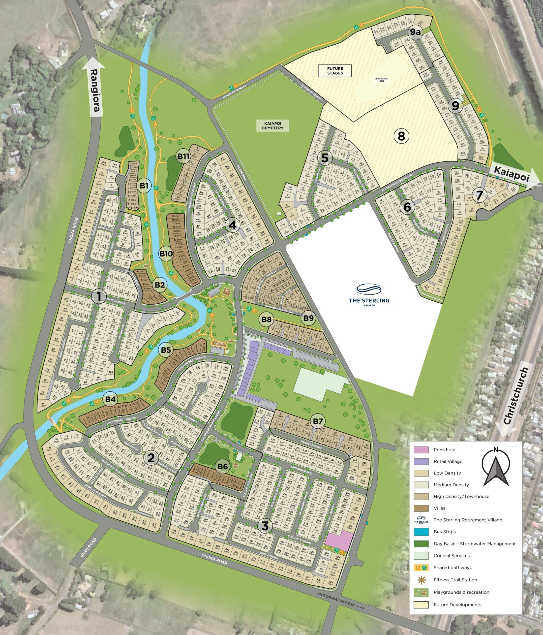 graphic birds-eye-view of Silverstream subdivision