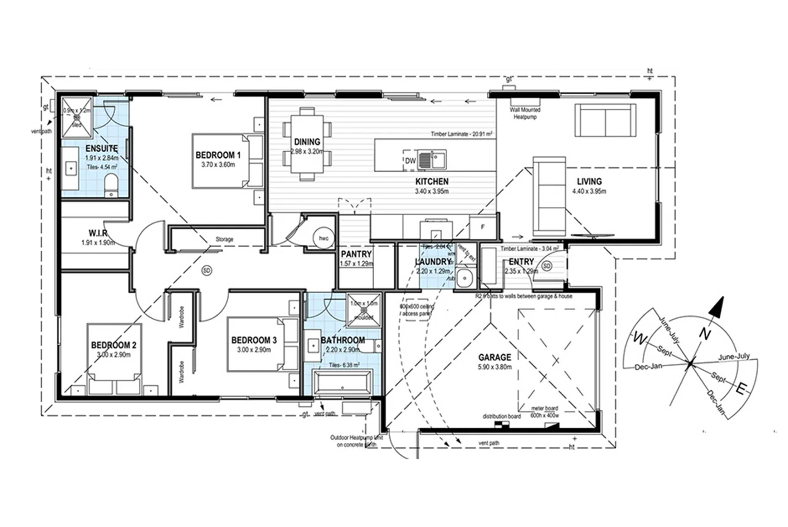 aerial view of modern subdivision