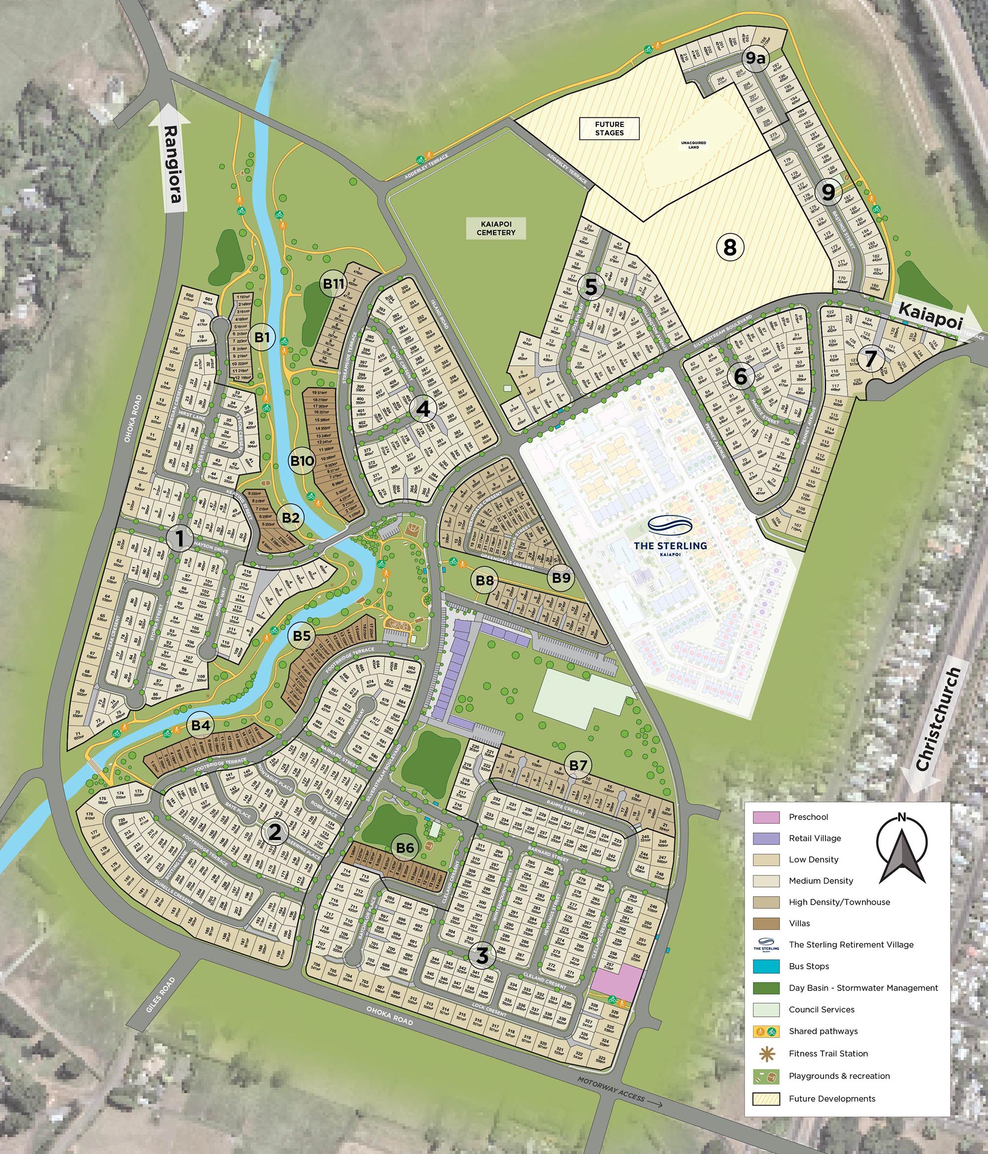 graphic birds-eye-view of Silverstream subdivision